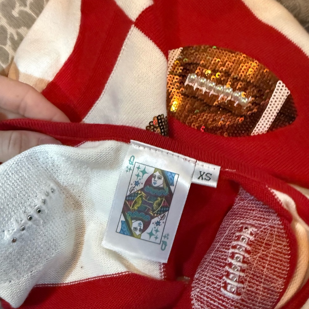 QOS NEW Red/White Football Dress Size: XS - Picture 3 of 3